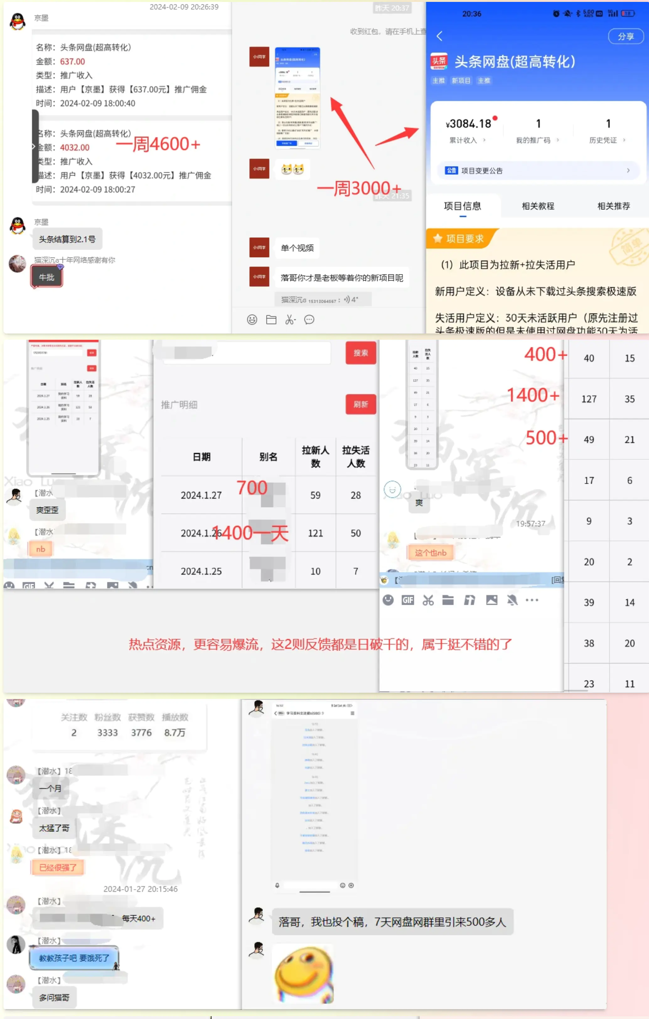 网盘拉新_实战系列解析,入门级干货教程,0粉小白有执行力单月破5K