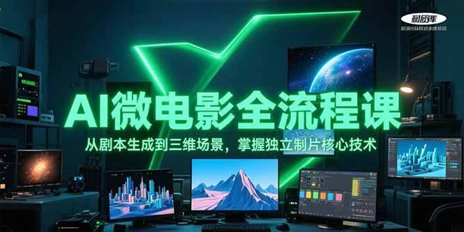 AI微电影全流程课，从剧本生成到三维场景，掌握独立制片核心技术-云推网创项目库