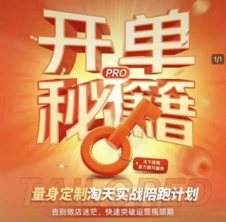 淘宝开单秘籍PRO，量身定制淘天实战陪跑计划，告别做店迷茫、快速突破运营瓶颈期(更新6月)-云推网创项目库