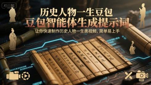 历史人物一生豆包智能体生成提示词，让你快速制作历史人物一生类视频，简单易上手-云推网创项目库