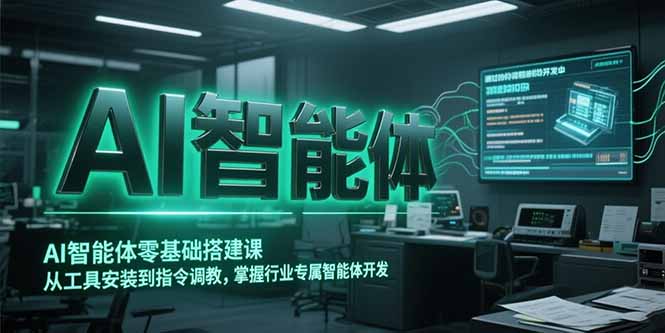 AI智能体零基础搭建课，从工具安装到指令调教，掌握行业专属智能体开发…-云推网创项目库