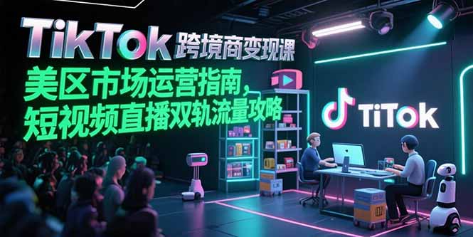 TikTok跨境电商变现课，美区市场运营指南，短视频直播双轨流量攻略-云推网创项目库