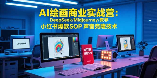 AI绘画商业实战营：DeepSeek/Midjourney/教学 小红书爆款SOP 声音克隆技术-云推网创项目库