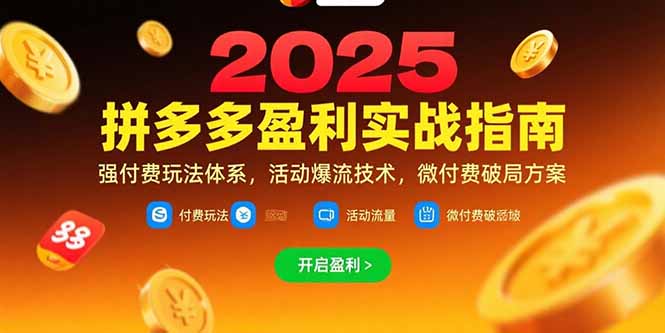 拼多多盈利实战指南，强付费玩法，活动爆流技术，微付费破局方案(更新7月-云推网创项目库