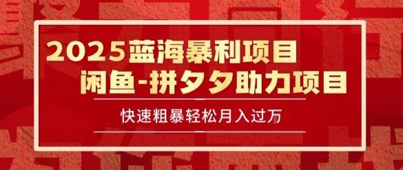 2025 最新闲鱼蓝海暴利项目 快速粗暴让你月入过1W不是梦，保姆级教程【揭秘】-云推网创项目库