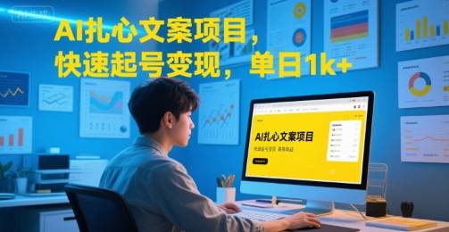 AI扎心文案项目，快速起号变现，单日1k+-云推网创项目库