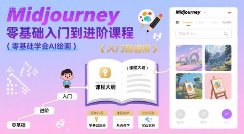 midjourney零基础入门到进阶课程，零基础学会AI绘画-云推网创项目库