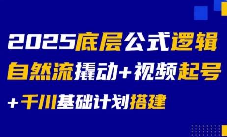 大明老师·底层公式逻辑自然流+千川搭建-云推网创项目库