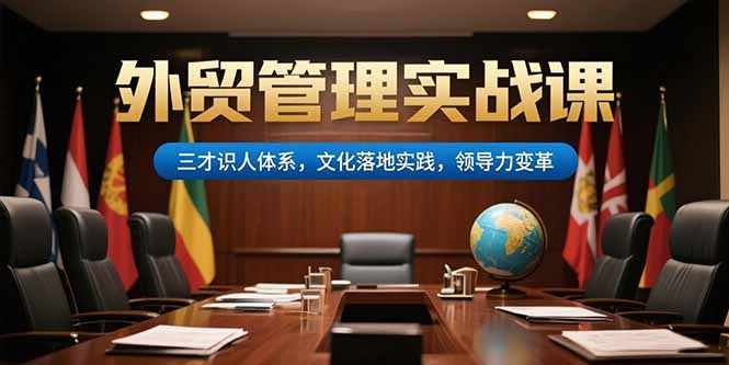 外贸管理实战课，三才识人体系，文化落地实践，领导力变革-云推网创项目库