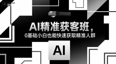 AI精准获客班，0基础小白也能快速获取精准人群-云推网创项目库