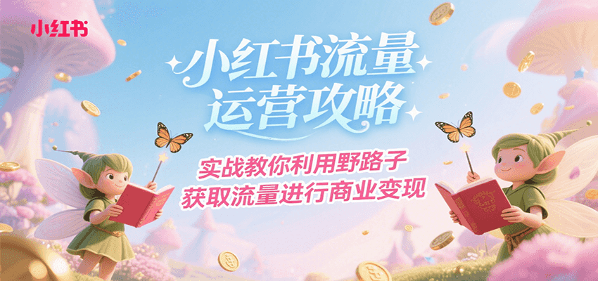 小红书流量运营攻略，实战教你利用野路子获取流量进行商业变现-云推网创项目库