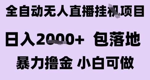 最新全自动抖音无人直播挂G项目，日入2k+ 包落地暴力撸金，小白可做【揭秘】-云推网创项目库