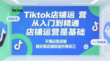Tiktok店铺运营从入门到精通，店铺运营是基础，不懂运营店铺，瞎折腾店铺就是折腾自己-云推网创项目库