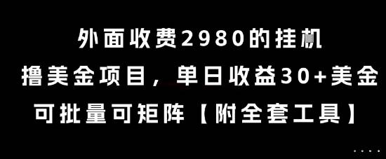 外面收费2980的挂G撸美金项目，单日收益30+美金，可批量可矩阵【揭秘】-云推网创项目库