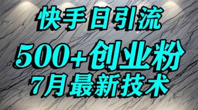 创业粉怎么打？快手精准引流创业粉，宝妈群体日进500+精准流量-云推网创项目库