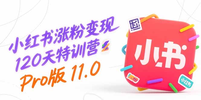 小红书涨粉变现120天特训营Pro版11.0：从0到1掌握平台运营,内容制作和变现-云推网创项目库