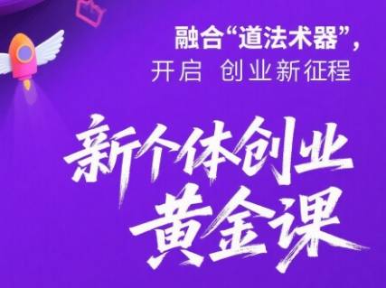新个体创业黄金课：道法术器四维抢占2025红利-云推网创项目库