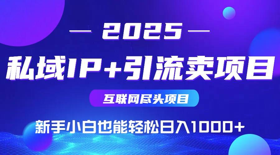 2025网创尽头项目，私域IP+引流，新手小白也能在家日入1000+-云推网创项目库