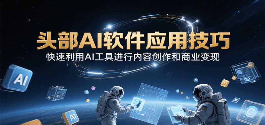 头部AI软件应用技巧，快速利用AI工具进行内容创作和商业变现-云推网创项目库