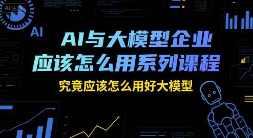 AI与大模型企业应该怎么用系列课程，究竟应该怎么用好大模型-云推网创项目库