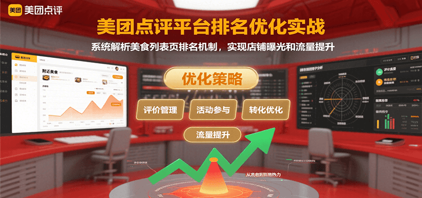 美团点评平台排名优化实战，系统解析美食列表页排名机制，实现店铺曝光和流量提升-云推网创项目库