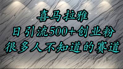 喜马拉雅，小而精的流量赛道，日进500+精准创业粉-云推网创项目库