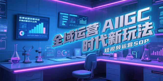 全域运营AIGC时代新玩法，文案封面设计公式，短视频运营SOP-云推网创项目库