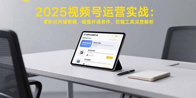 2025视频号运营实战：零粉丝开播策略，橱窗开通条件，剪辑工具深度解析-云推网创项目库