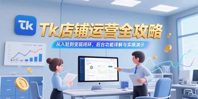 Tk店铺运营全攻略，从入驻到变现闭环，后台功能详解与实操演示-云推网创项目库