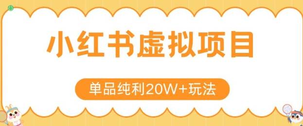小红书卖虚拟产品，单品纯利20W+玩法分享，4节系列课程-云推网创项目库