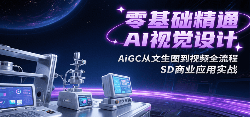 零基础精通AI视觉设计，AiGC从文生图到视频全流程，SD商业应用实战-云推网创项目库