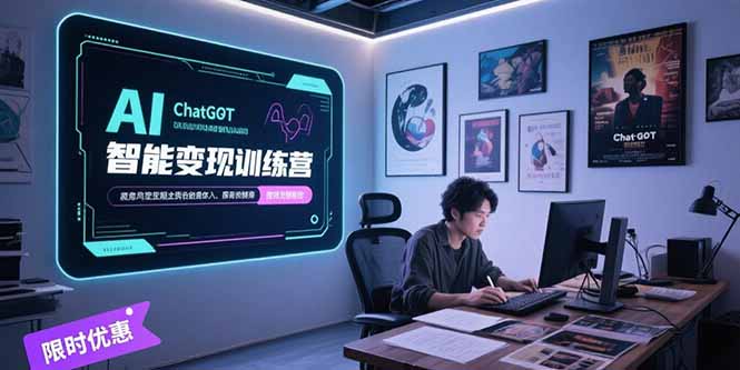 AI智能变现训练营，ChatGPT写作变现，电影解说制作，图文带货方法论-云推网创项目库