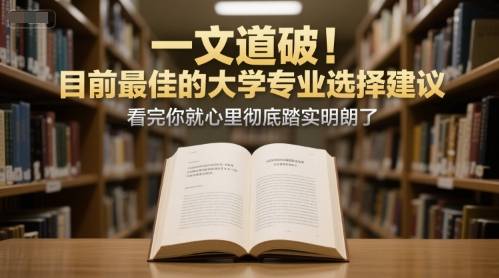 付费文章：一文道破！目前最佳的大学专业选择建议，看完你就心里彻底踏实明朗了-云推网创项目库
