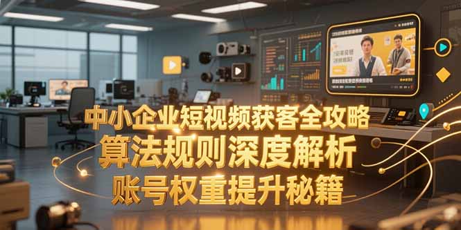 中小企业短视频获客全攻略，算法规则深度解析，账号权重提升秘籍-云推网创项目库
