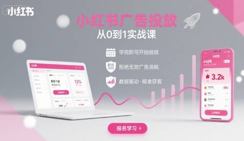 小红书广告投放从0到1的实战课，学完即可开始投放，拒绝无效广告消耗-云推网创项目库