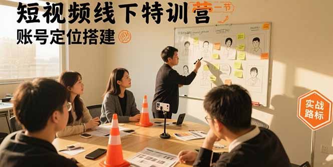 短视频线下特训营：账号定位搭建/口播号拍摄剪辑/直播间流量入口/变现实战-云推网创项目库