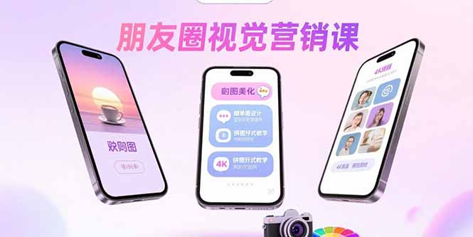 朋友圈视觉营销课：问候图美化，晒单图设计，拼图玩法教学-云推网创项目库