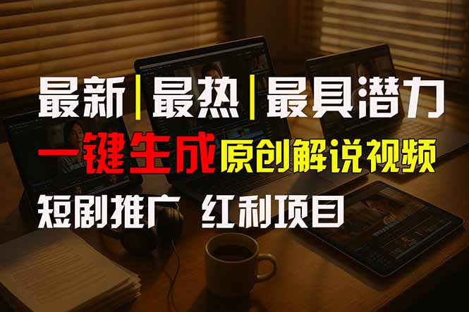 短剧推广新思路，AI一键生成原创解说视频，10分钟产出100条，30天赚了5.5w-云推网创项目库