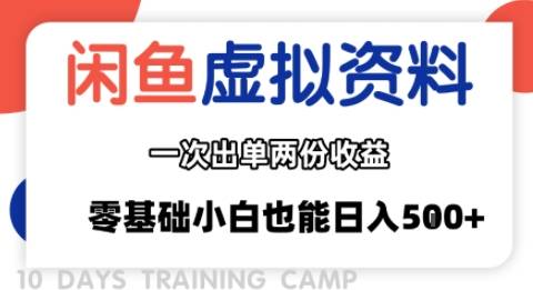 闲鱼虚拟资料新变现玩法，信息差项目，一次出单两份收益，无需囤货，可批量矩阵，零基础小白也能日入多张-云推网创项目库