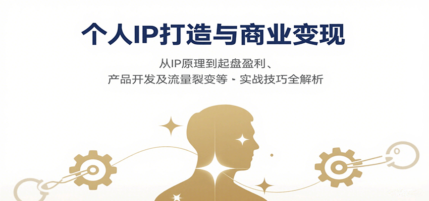 个人IP打造与商业变现，从IP原理到起盘盈利、产品开发及流量裂变等实战技巧全解析-云推网创项目库
