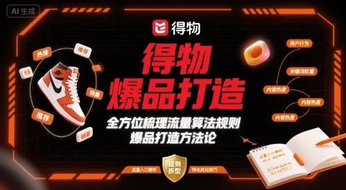得物爆品打造，全方位梳理得物流量算法规则爆品打造规则-云推网创项目库