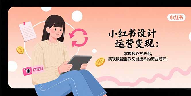 小红书设计运营变现：掌握核心方法论，实现既能创作又能接单的商业闭环-云推网创项目库