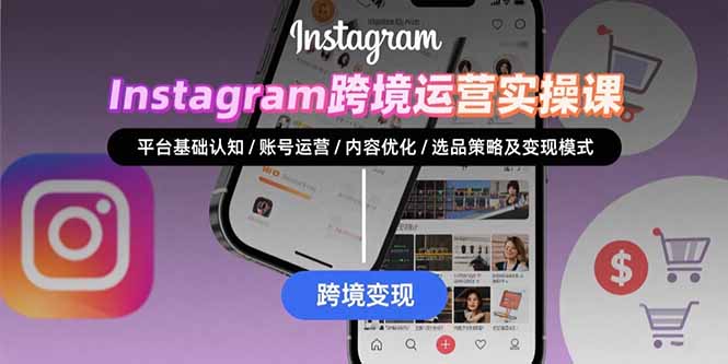 Instagram跨境运营实战：平台认知/账号运营/内容优化/选品策略及变现模式-云推网创项目库
