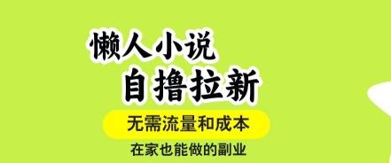 懒人小说自撸拉新，无需流量，一个账号一条作品就可以打爆收益，在家也能轻松做的副业【揭秘】-云推网创项目库