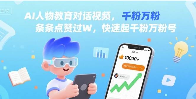 AI人物教育对话视频，条条点赞过W，快速起千粉万粉号-云推网创项目库