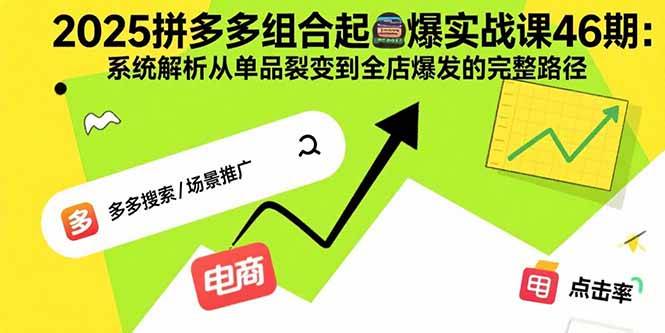 2025拼多多组合起爆实战课46期：系统解析从单品裂变到全店爆发的完整路径-云推网创项目库