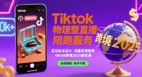 Tiktok物理整蛊直播陪跑服务-tiktok跨境2025-云推网创项目库