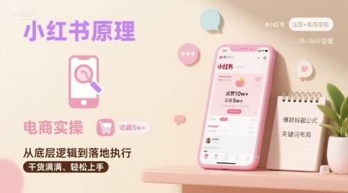 小红书原理以及详细实操流程，小红书电商教程-云推网创项目库