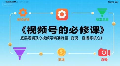 视频号的必修课，视频号的底层逻辑及核心视频号精准流量，变现，直播等核心-云推网创项目库