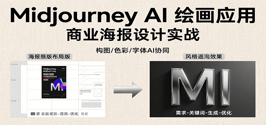 Midjourney AI绘画应用，关键词指令解析、漫画头像制作、海报设计、3D人物生成等-云推网创项目库